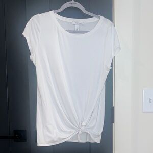 White House Black Market White Tie Front Tee